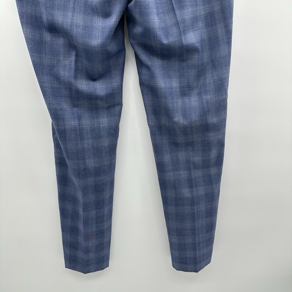 Lauren Ralph Lauren Classic-Fit Ultraflex Wool Suit Pants Blue‎ Plaid 34x32 NWT - Picture 8 of 13